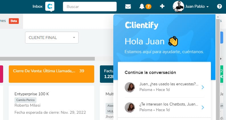 CRM En Español Clientify