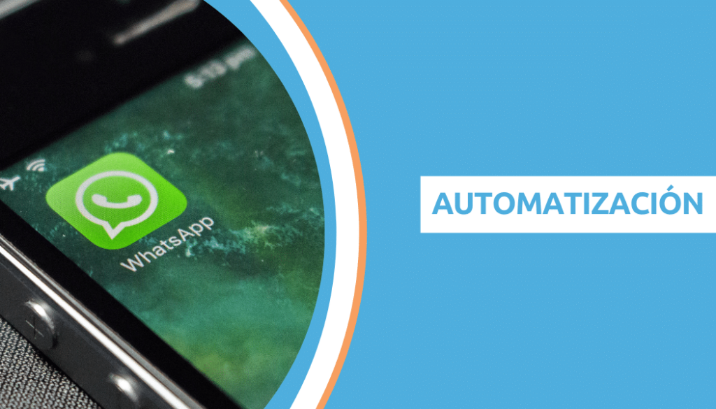 Tarjeta con un teléfono con la App de WhatsApp