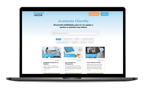 Mockup Academia Clientify