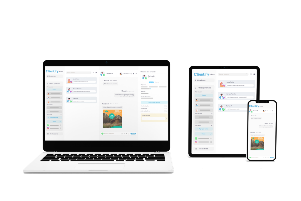 Imagen sobre cómo ser vería un mensaje con una oferta en WhatsApp con Inbox Clientify