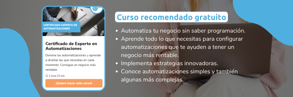 Tarjeta curso recomendado gratuito: Automatizaciones