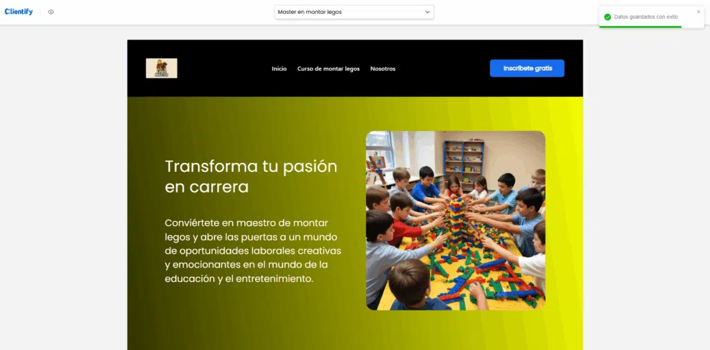 landing page education