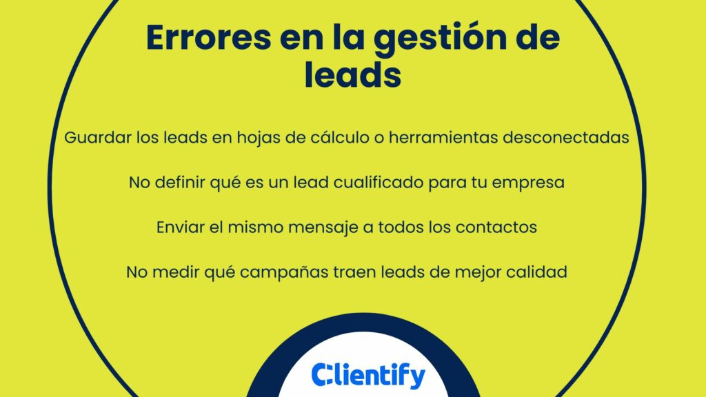 errores a la hora de gestionar leads