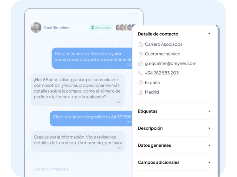 conectado a crm -Clientify, CRM