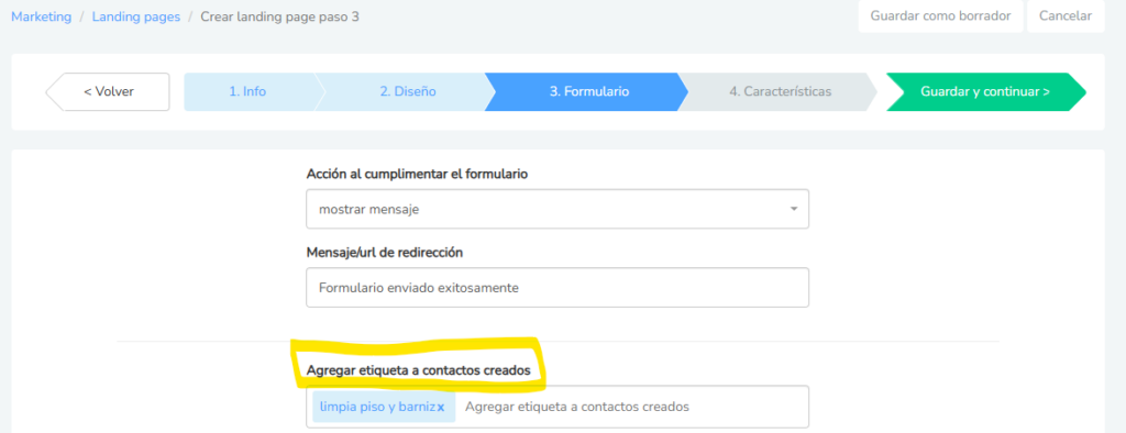 landings y segmentos en un CRM