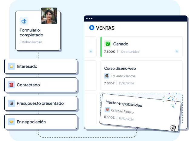 ventas header -Clientify, CRM
