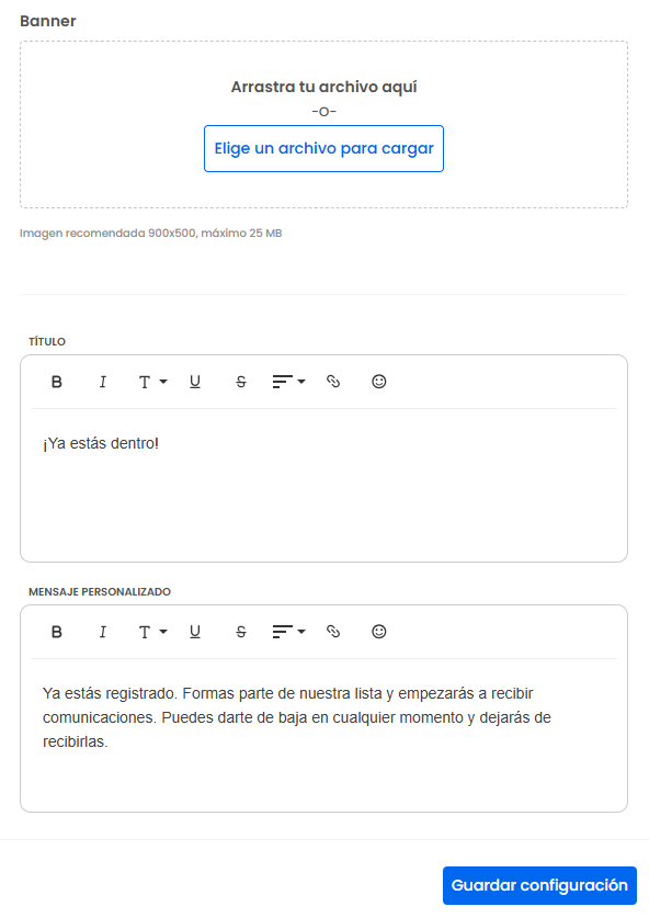 doble opt in pasos 4 -Clientify, CRM
