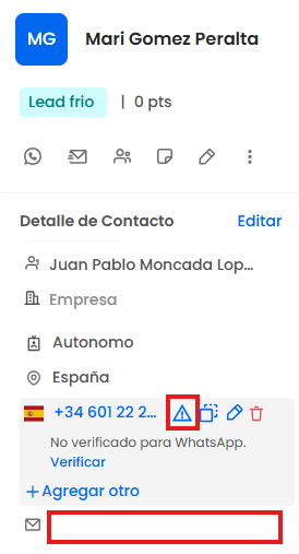 post numero de whatsapp -Clientify, CRM