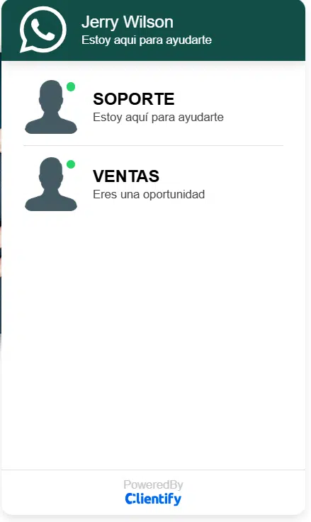 Se pueden incluir varias líneas de WhatsApp en el mismo Widget 
