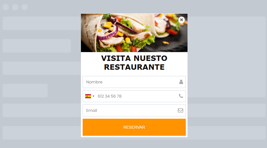 Pop Ups para recolección de datos 