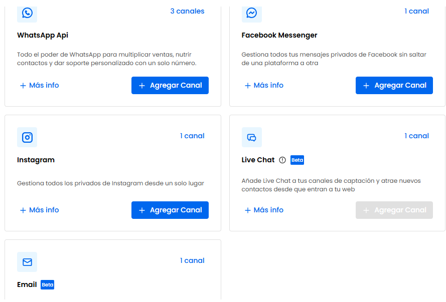 canales del inbox