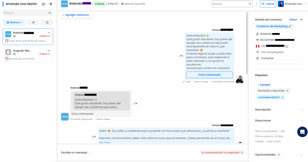 gestionar mensajes de clientes en WhatsApp