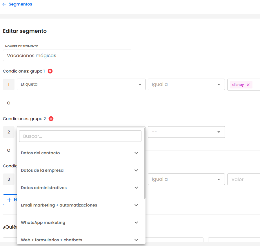 segmentos del crm con ia
