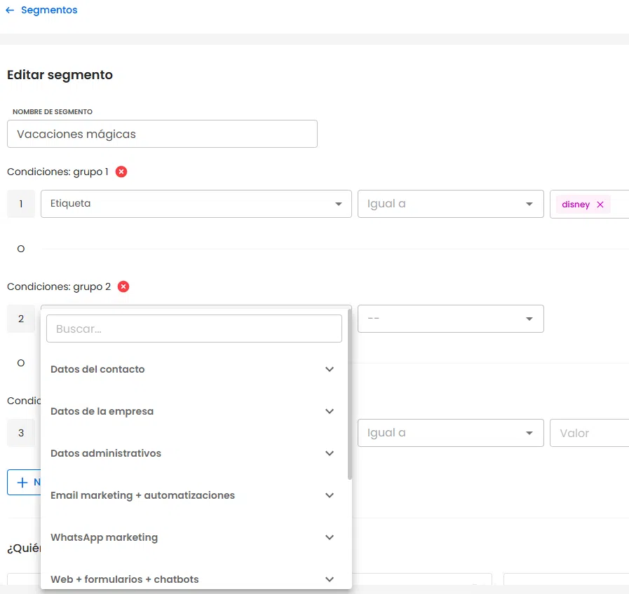 segmentos del crm con ia
