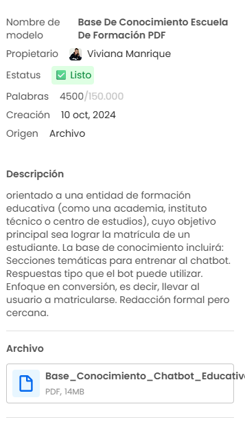 nutre a tu chatbot con uia