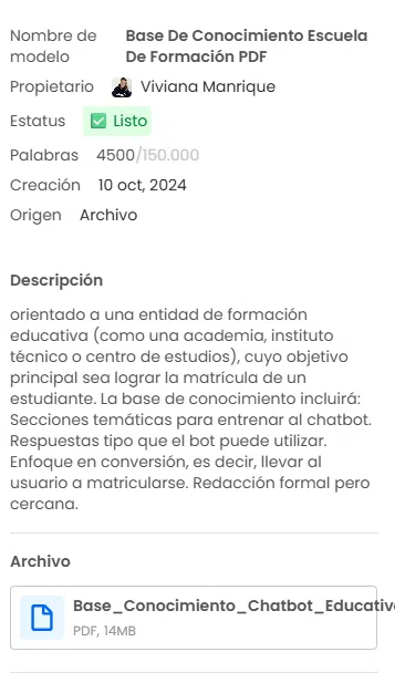 nutre a tu chatbot con uia