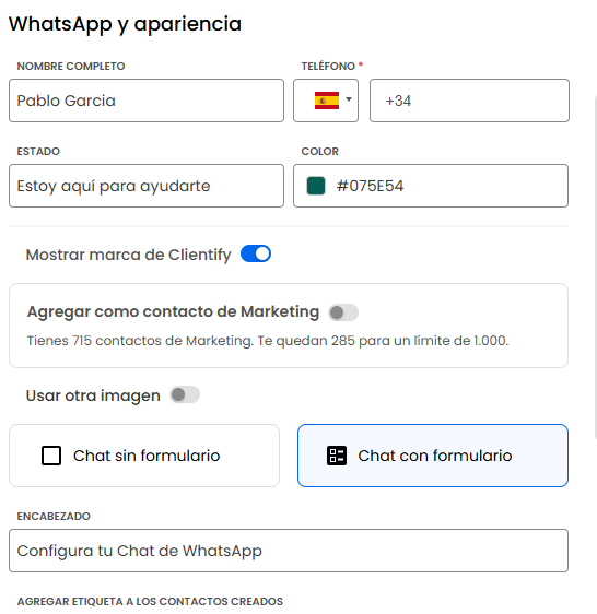 ¿Cómo instalar WhatsApp en tu web? 5 configura tu widget de whatsapp