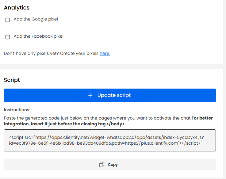 WhatsApp widget: how to install WhatsApp on your website? 5 analytics ingles