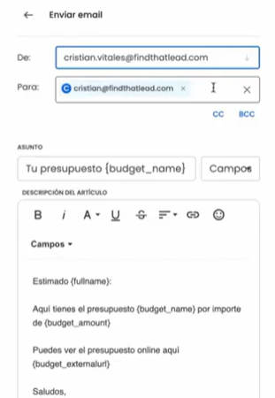 envia tu presupuesto online