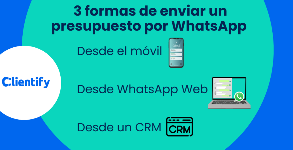 Cómo enviar un presupuesto por WhatsApp sin perder seguimiento ni oportunidades 1 formas de enviar un presupuesto por WhatsApp