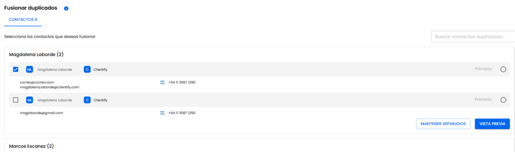 Cómo eliminar duplicados y unificar contactos sin perder información 6 fusionar duplicados