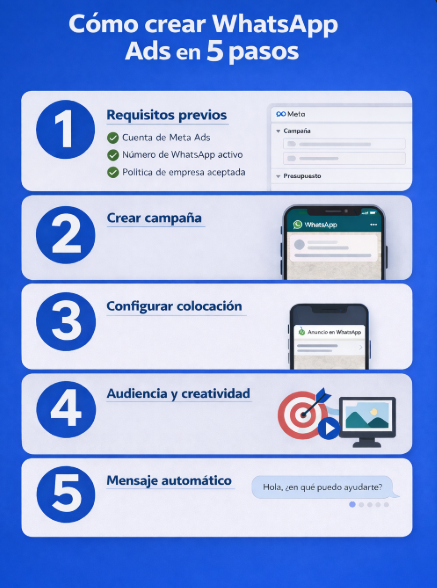 WhatsApp Ads 2026: Todo lo que tienes que saber sobre los nuevos anuncios de Meta 2 crear anuncios en whatsapp