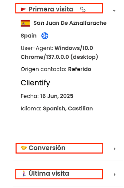 Cómo medir el impacto de las campañas de marketing con el píxel de Clientify 2 informacion del pixel de clientify