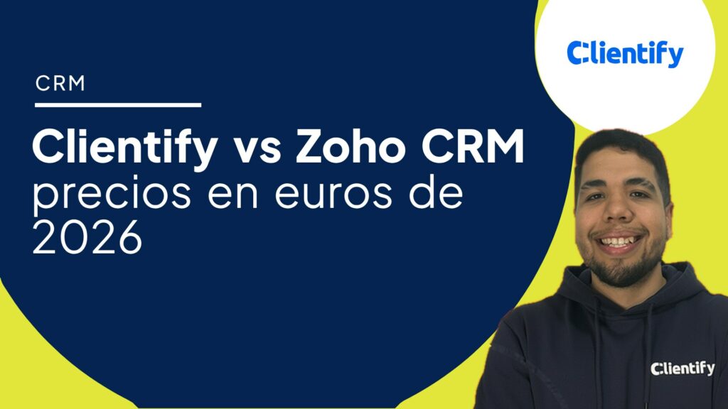 Portada del artículo: Clientify vs Zoho CRM, precios en euros de 2026, con Manuel de Clientify
